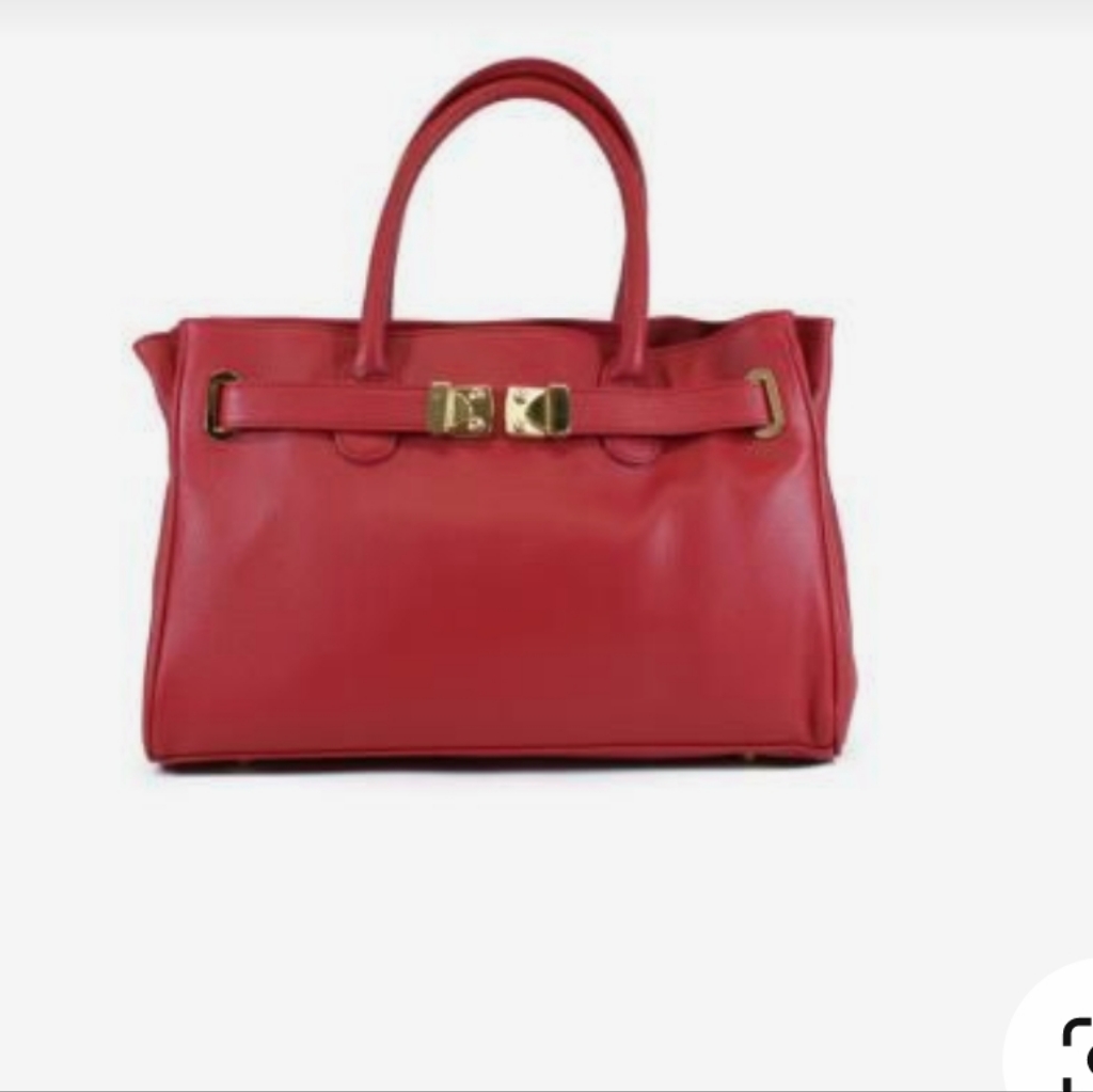 Onana Ehrilch Red Leather Handbag Large